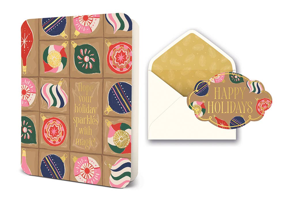 Christmas Holiday Sparkles Deluxe Greeting Card