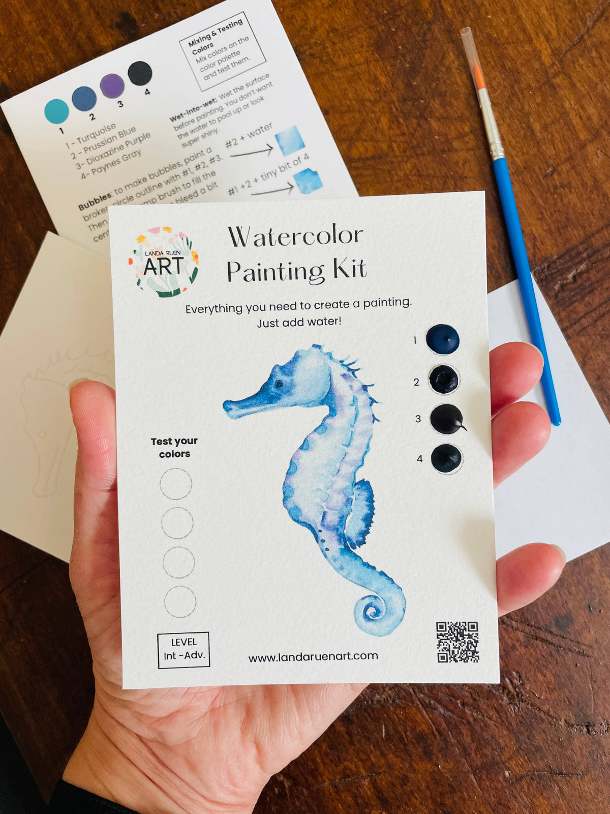 Seahorse Watercolor Kit