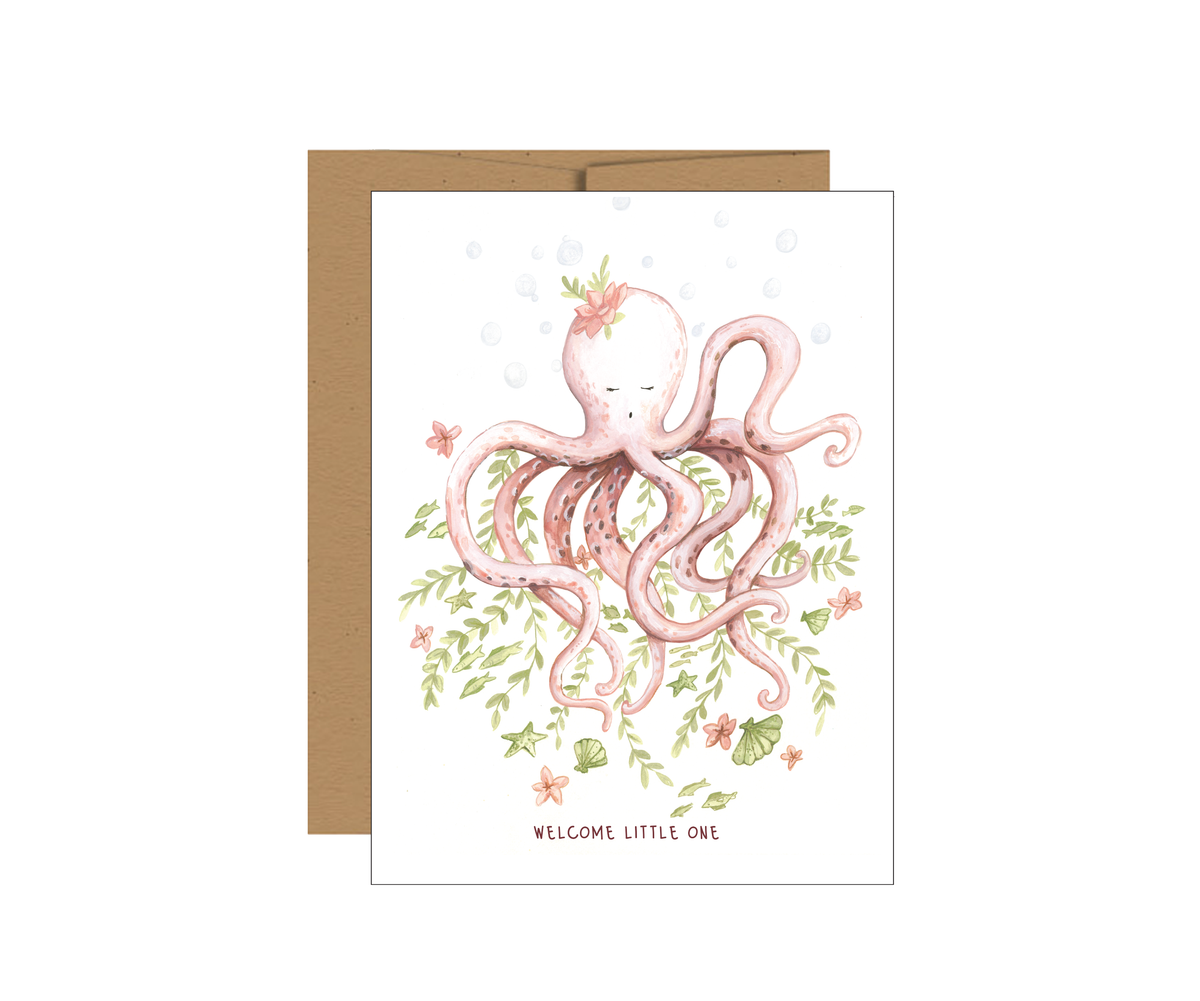 Sweet Octopus Baby Greeting Card