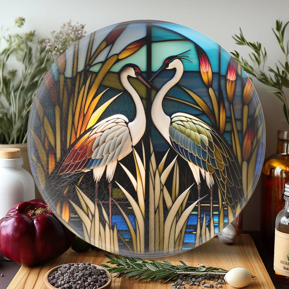 Tempered Glass Cutting Board: Crane Kitchen Serving Tray