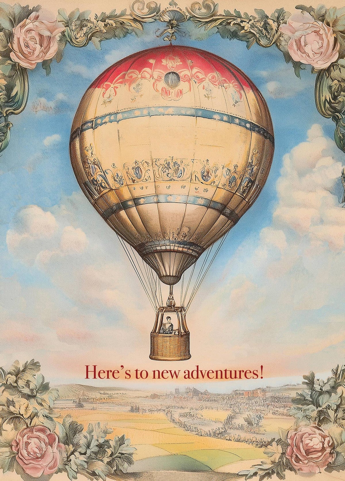 Here's to new adventures!    greeting card