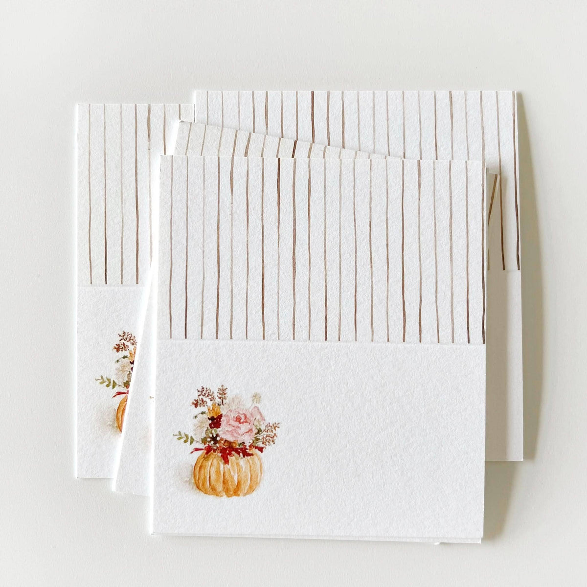 Pumpkin bouquet place cards