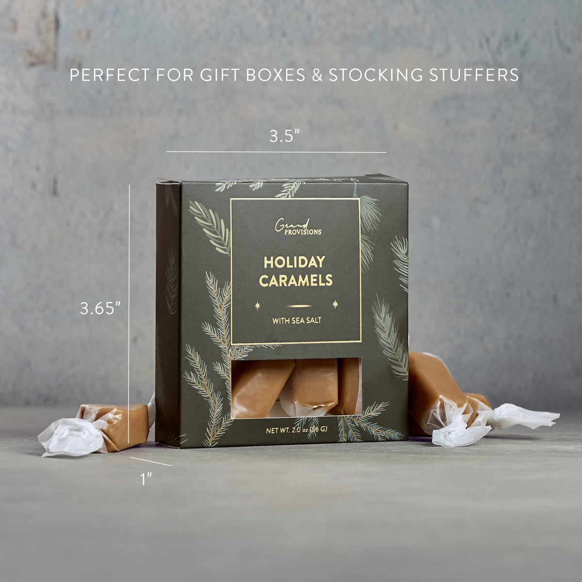Creamy & Soft Holiday Caramels With Sea Salt (2 oz)