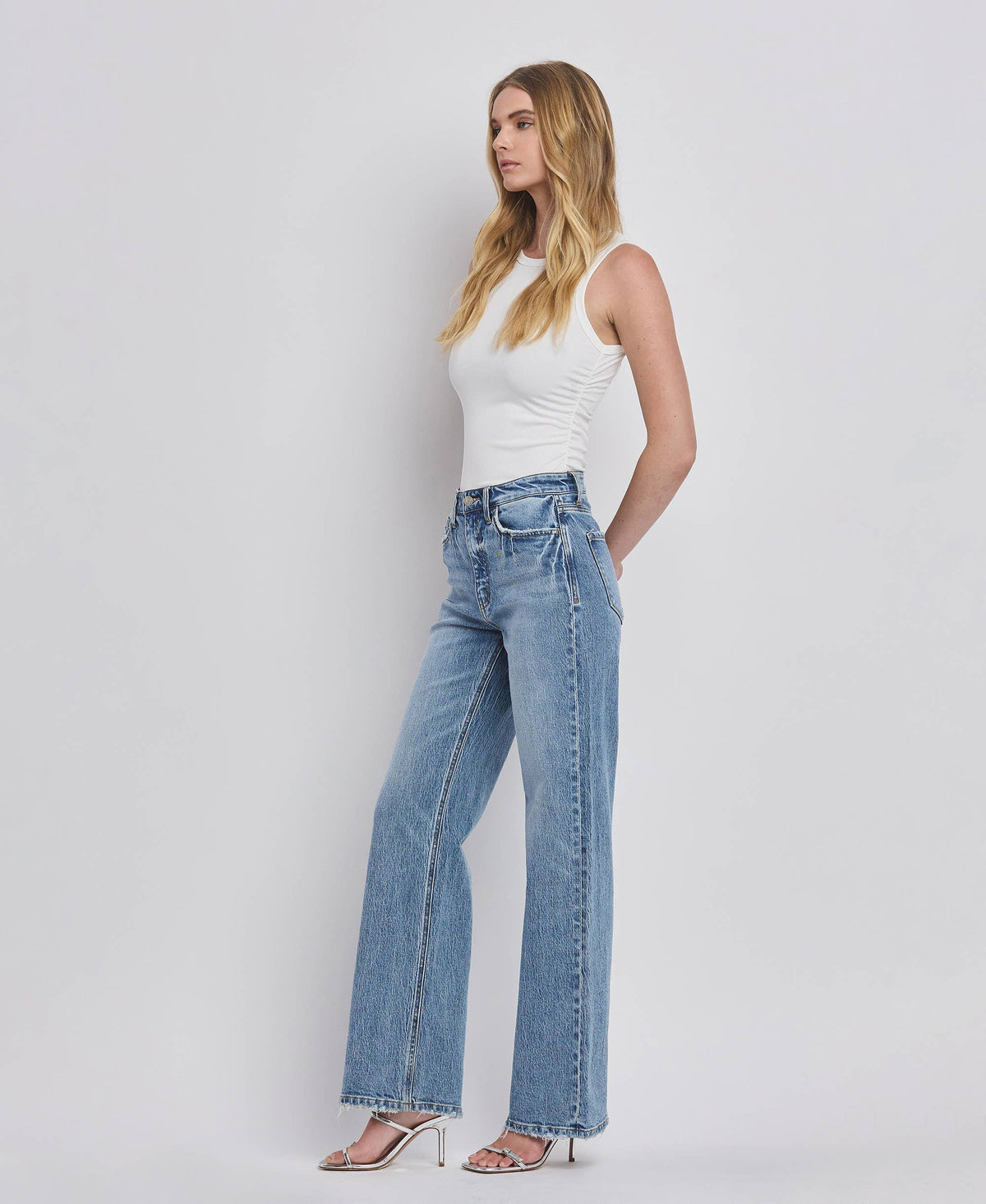Vervet 90'S Super High Rise Wide Leg Jeans