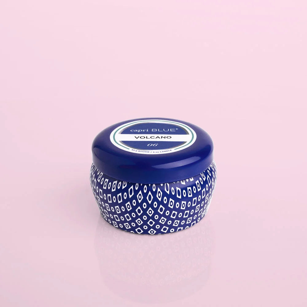 Volcano Signature Blue Mini Tin 3 oz Candle