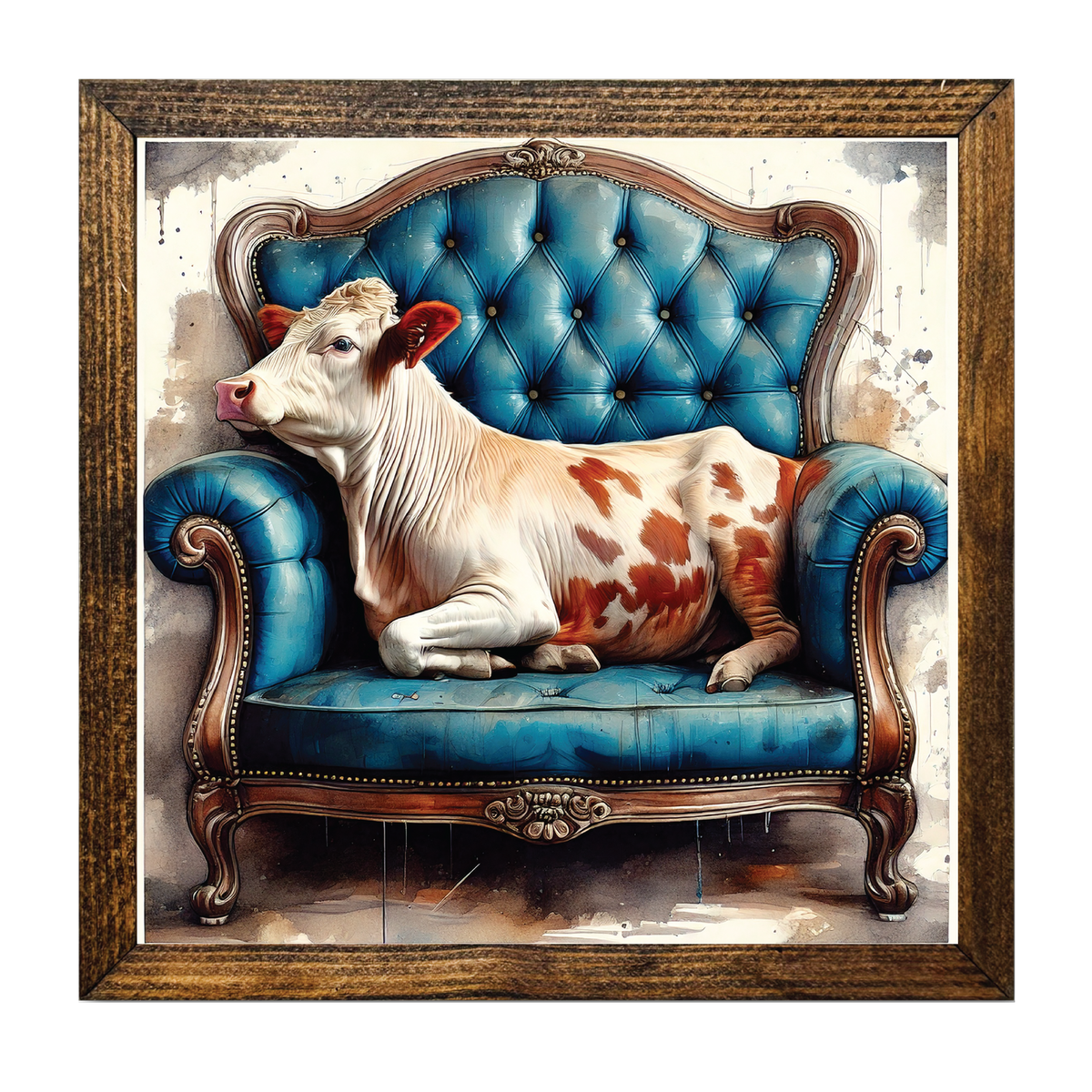 ARTISTIC SERIES TIMBERLAND-COW SITTING ON A COUCH