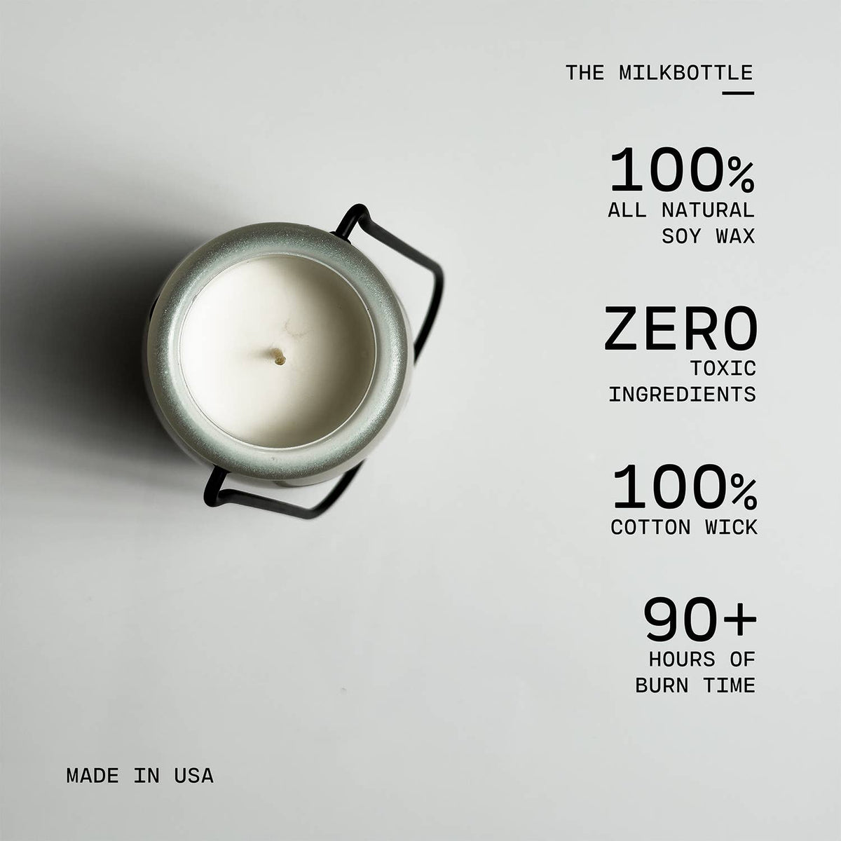 14 oz Milkbottle Candle: Cinnamon Fireside