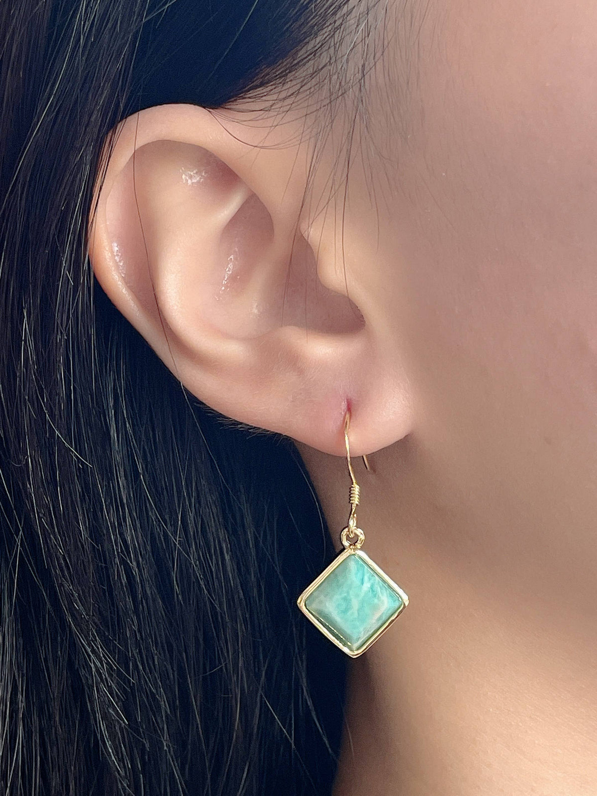 Amazonite Rachel Drop Earrings - GP
