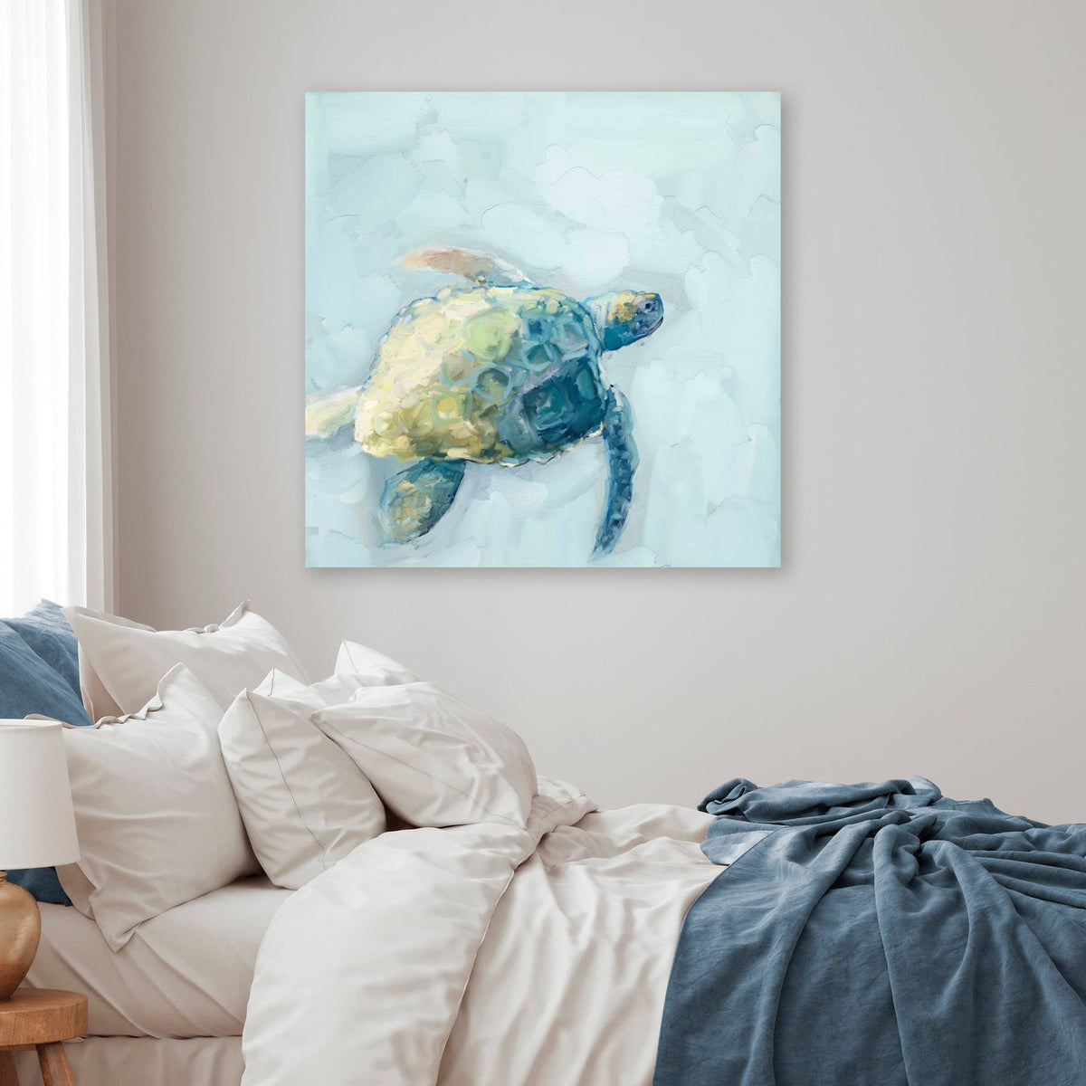 Dreamy Sea Turtle Stretched Canvas