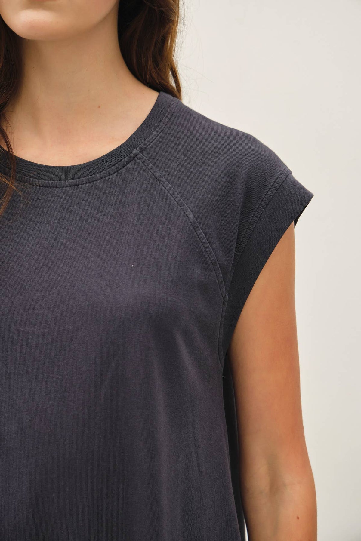 CASUAL CAPPED SLEEVE JERSEY DRESS
