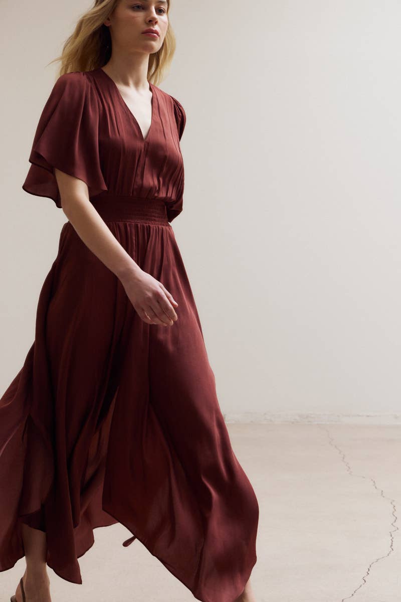  UNBALANCED SKIRT MAXI DRESS