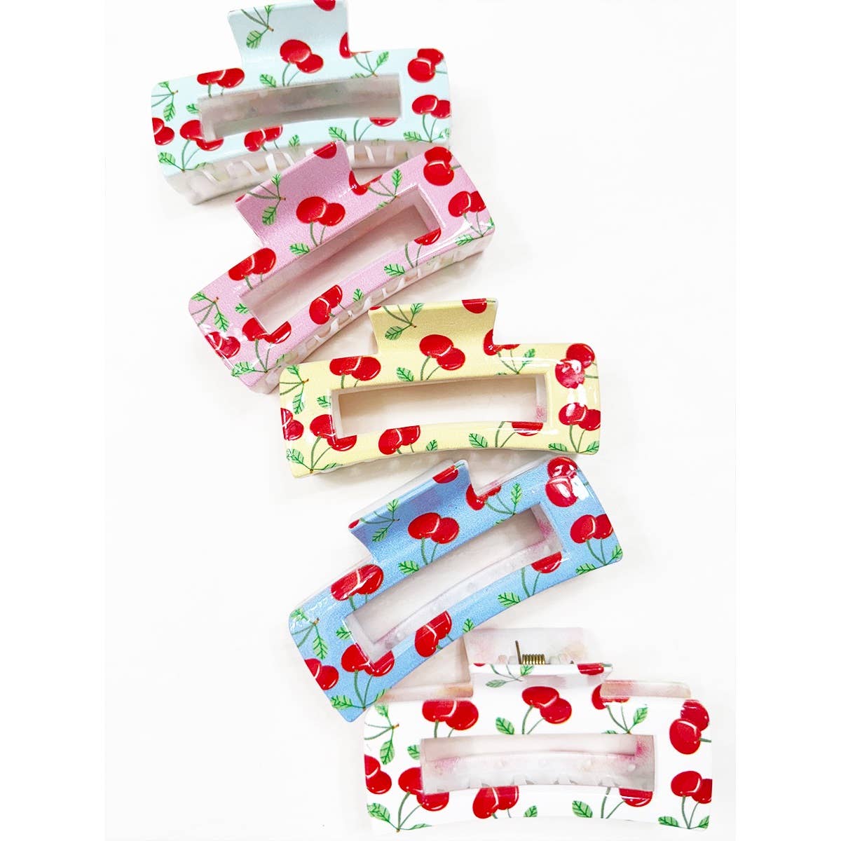 The adorable cherry Print Hair Claw