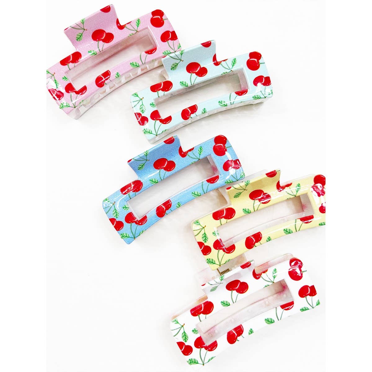 The adorable cherry Print Hair Claw