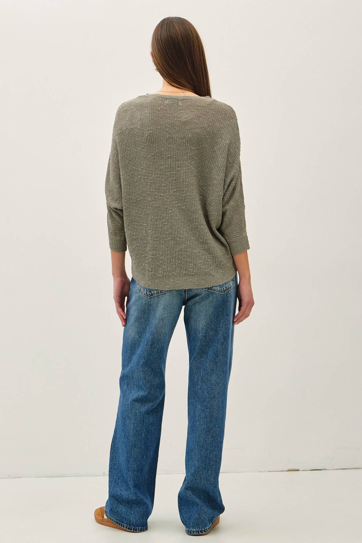 NEW COLOR-FRONT POCKET DOLMAN LONG SLEEVE KNIT SWEATER