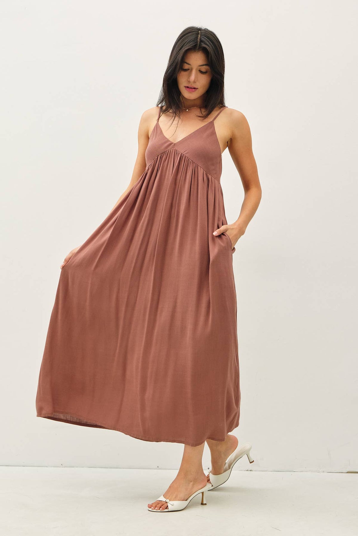 BREEZY BABY DOLL MAXI DRESS