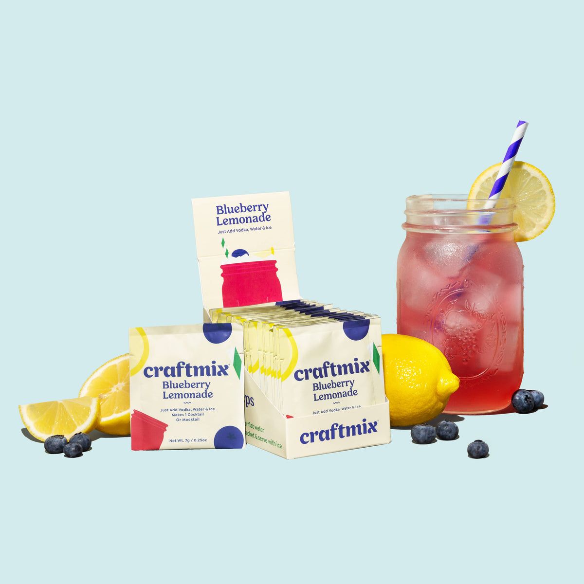 Blueberry Lemonade Cocktail / Mocktail Mixer - 24ct Caddy
