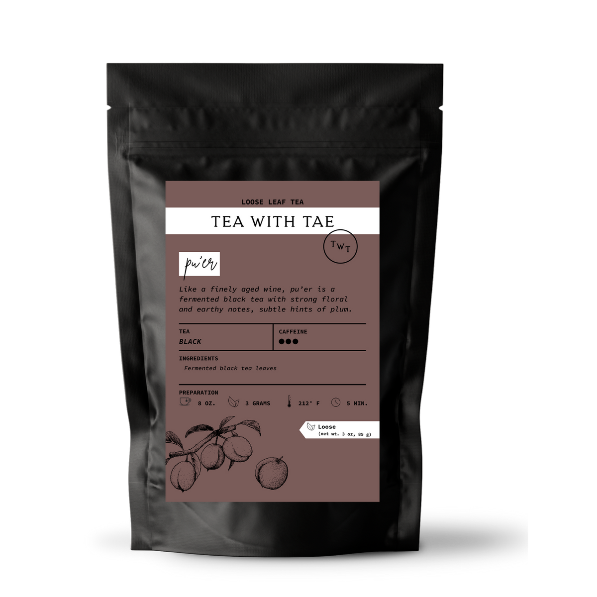 Pu'er Aged Loose Leaf Tea Pouch (2 oz.)