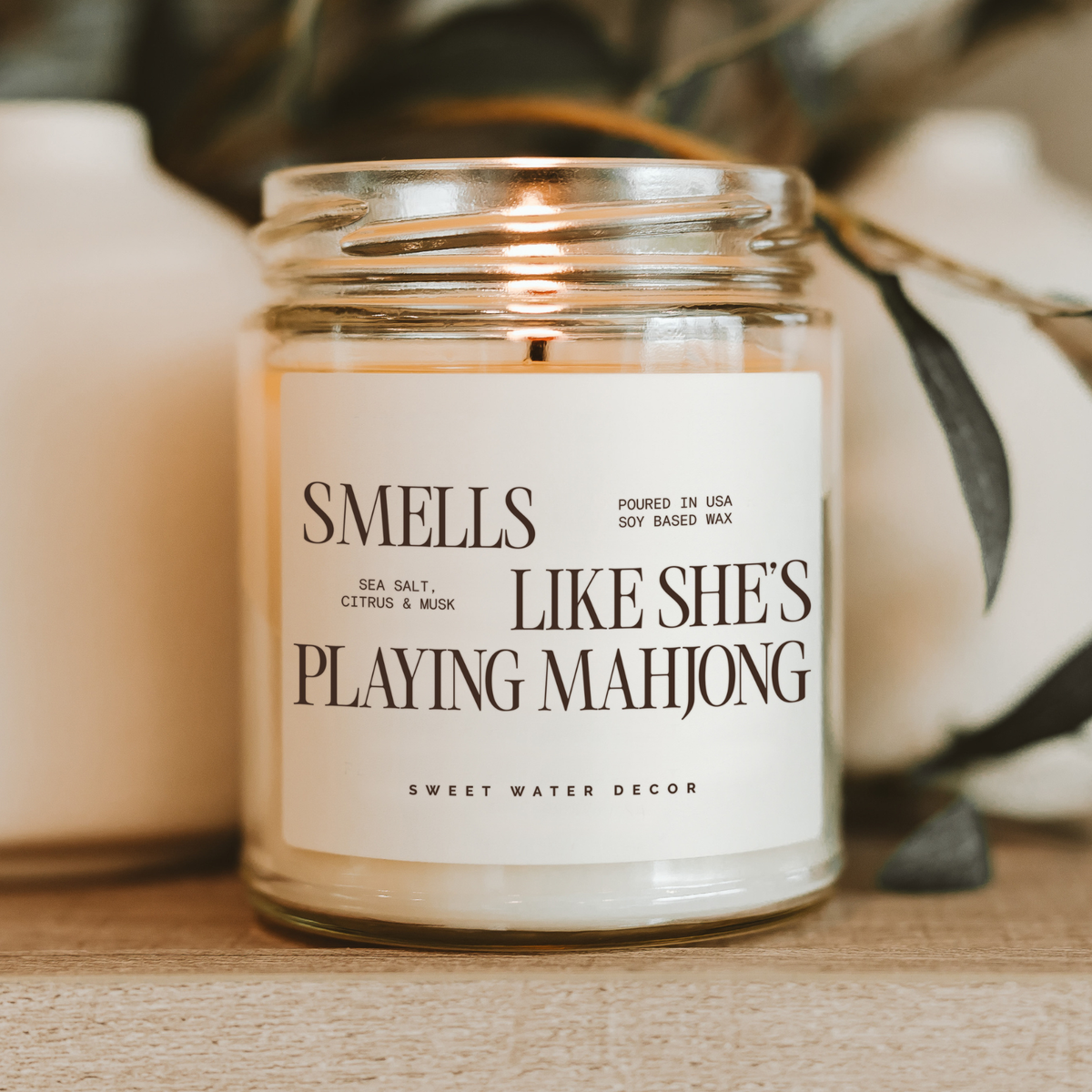 Smells Like She's Playing Mahjong 9 oz Soy Candle