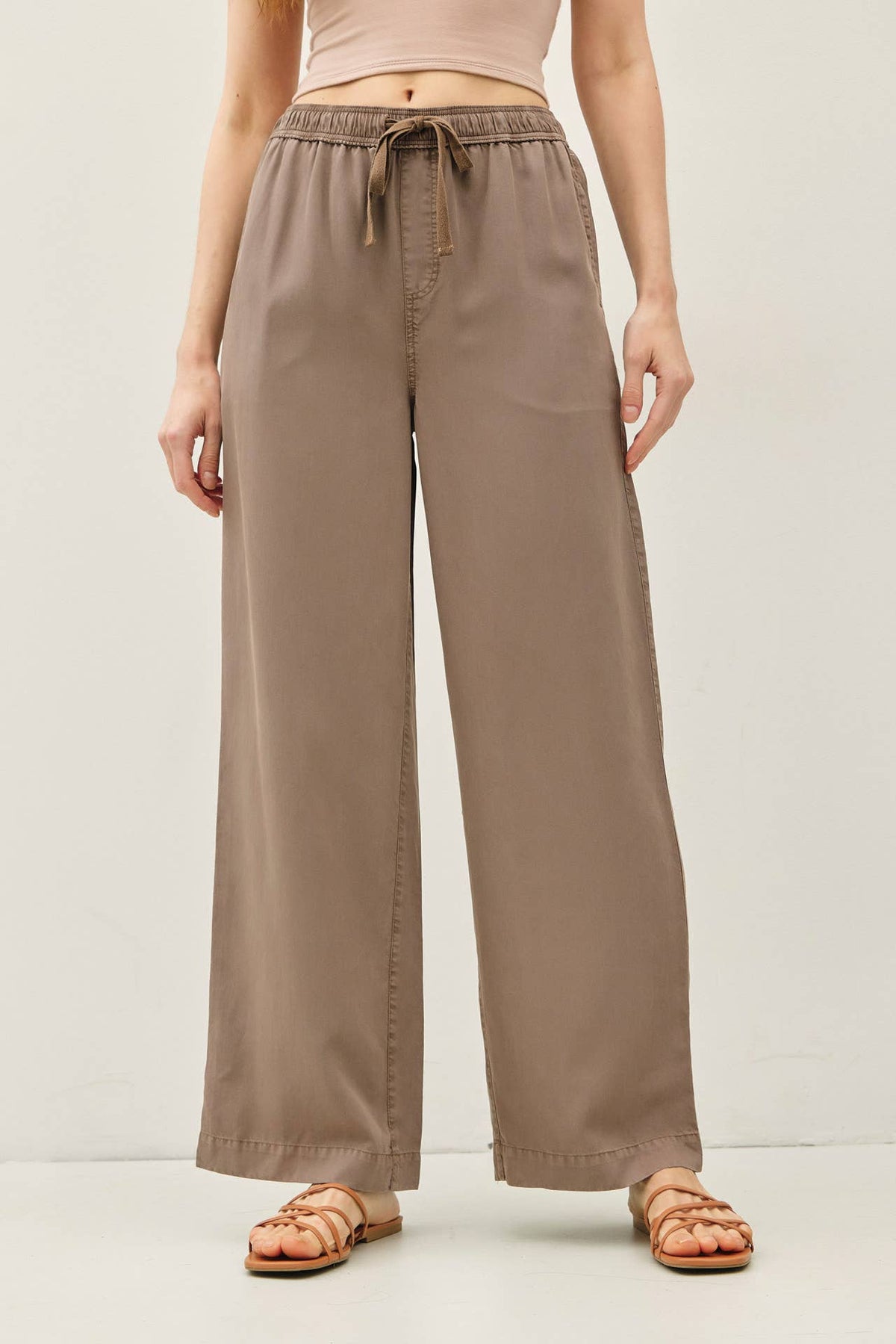 TENCEL WIDE LEG PANTS