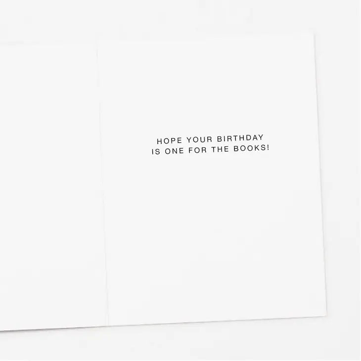 Stack of Books Birthday Card