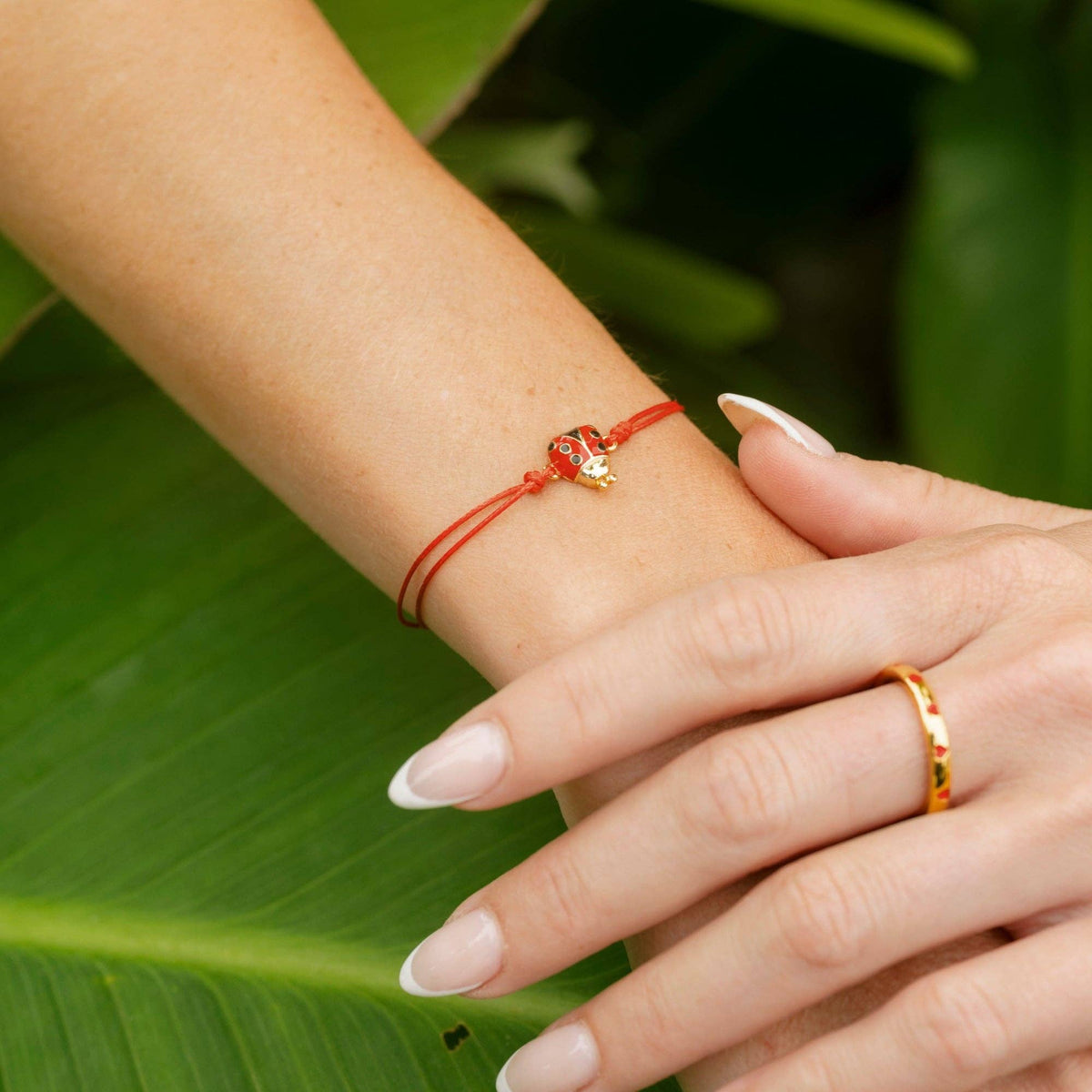Ladybug Bracelet - Thread of Blessings