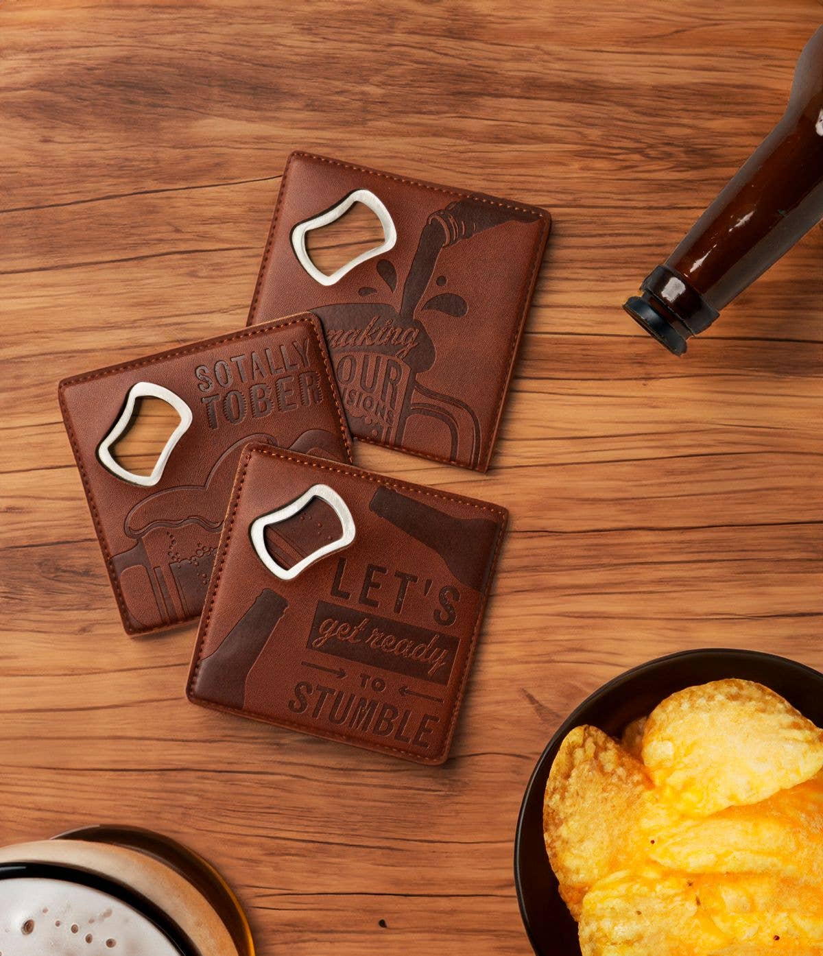 Brodeo Drive Pour Decisions Bottle Opener Coaster Assortment