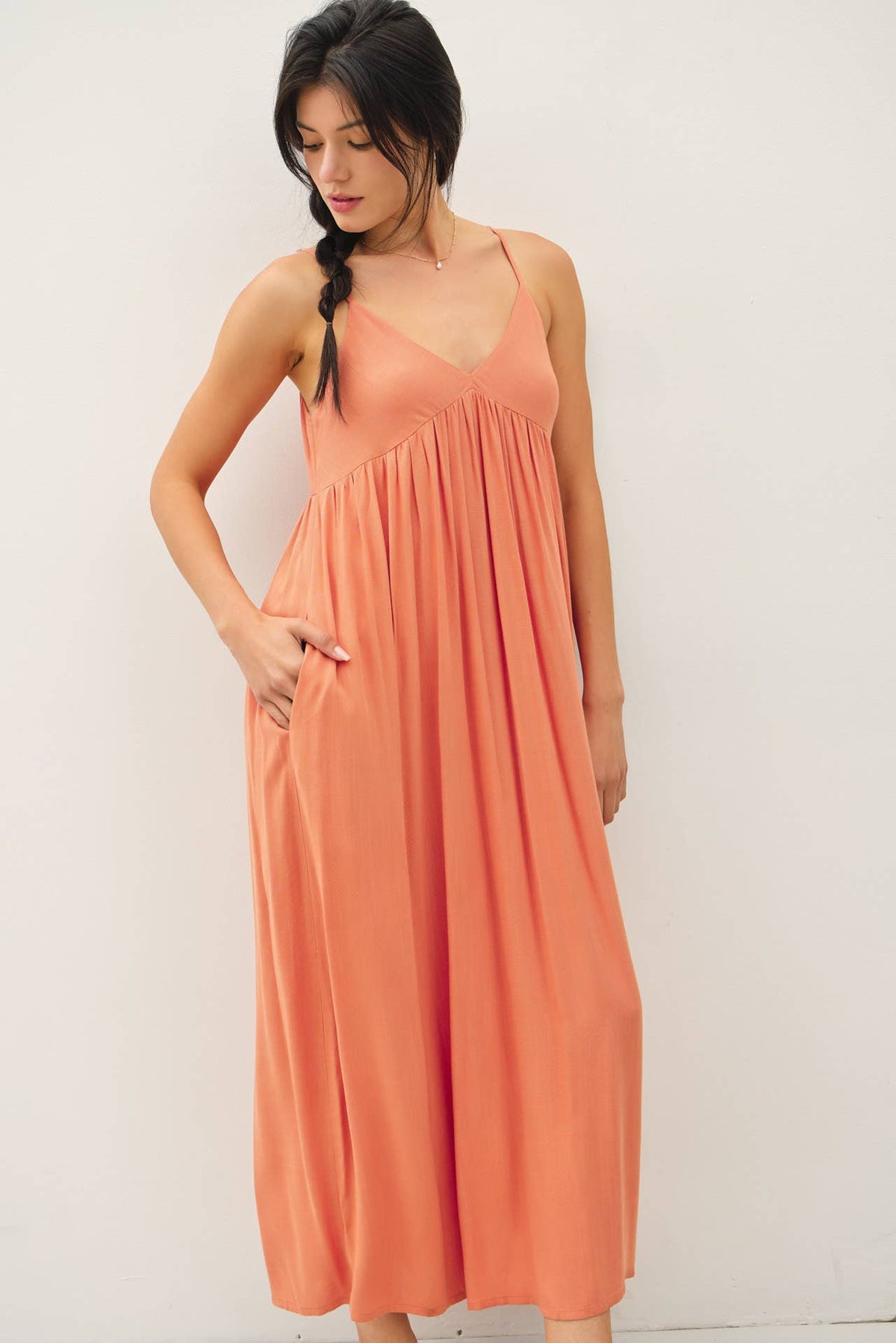 BREEZY BABY DOLL MAXI DRESS