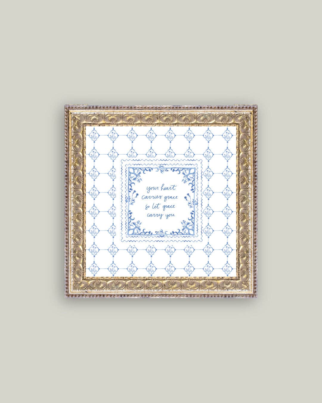 Your Heart Carries Grace Framed Antique Art