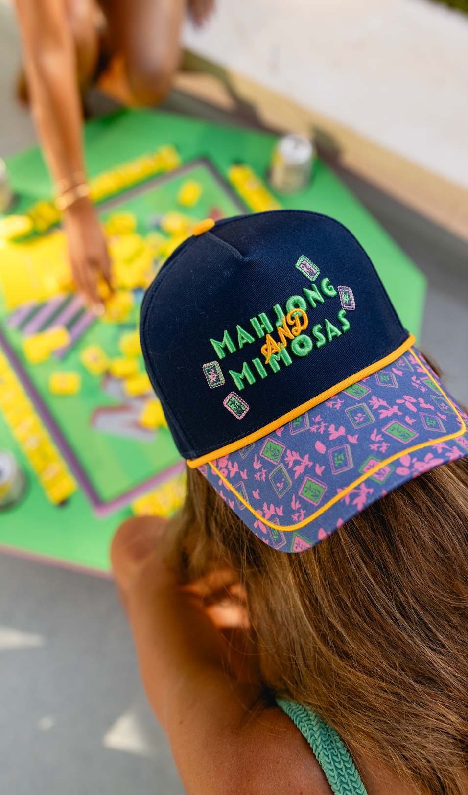 Mahjong and Mimosas All Over Printed Hat