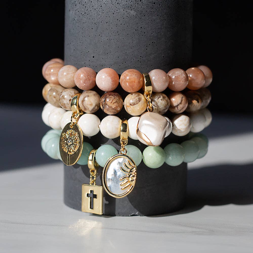 Lucky Medallion Charm, CZ, Charm Bar, Bag Charm