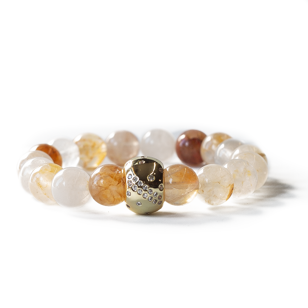 Gemstone Bracelet-10mm-Topaz Quartz