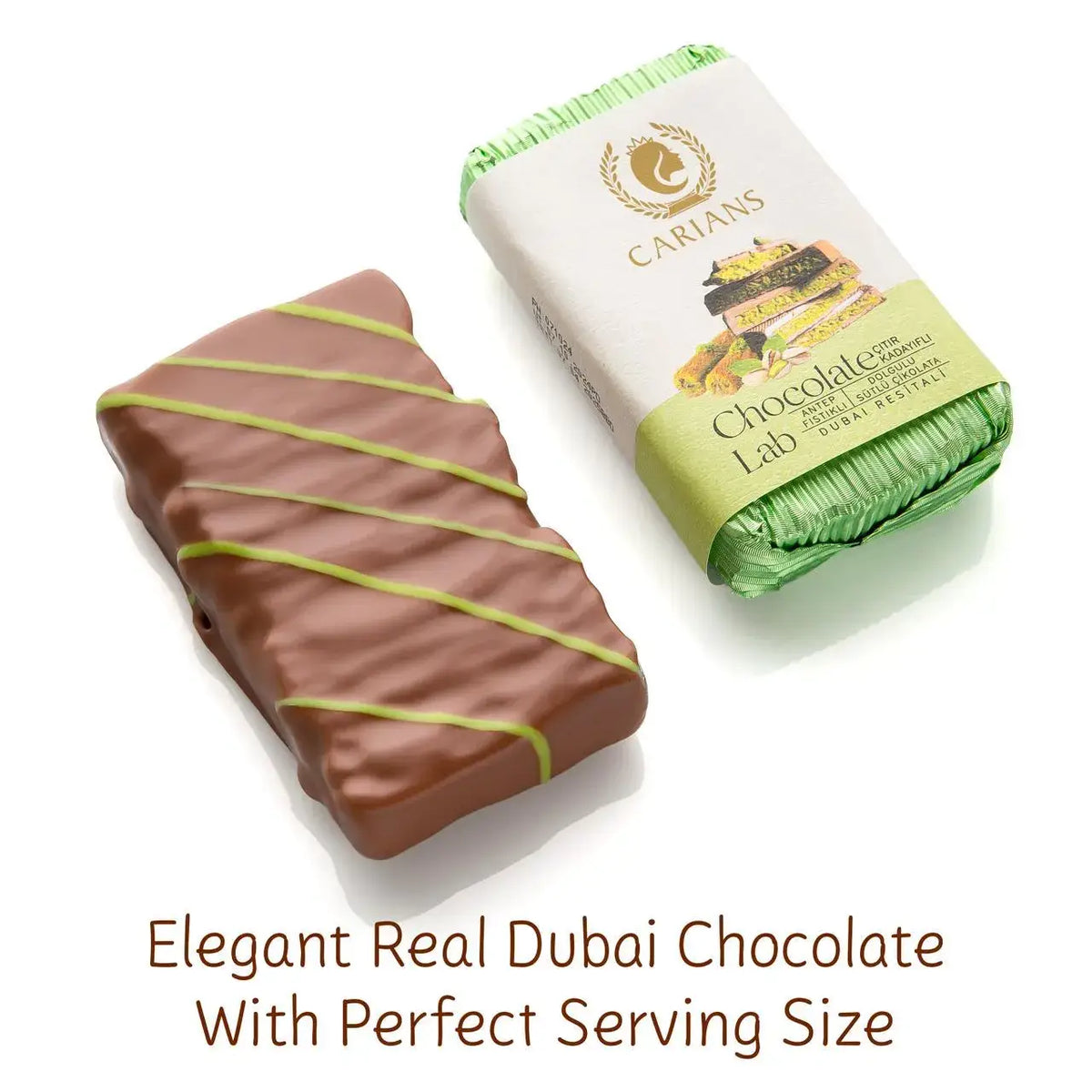 Famous Dubai Chocolate Bar, Premium Pistachio,  3.35 oz