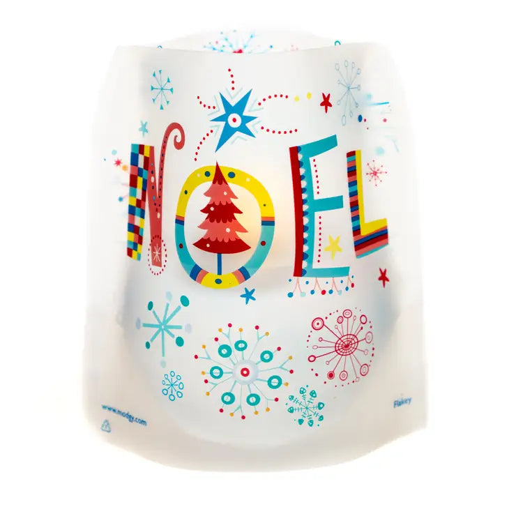 Luminary - Flakey - Christmas Noel with Snowflakes