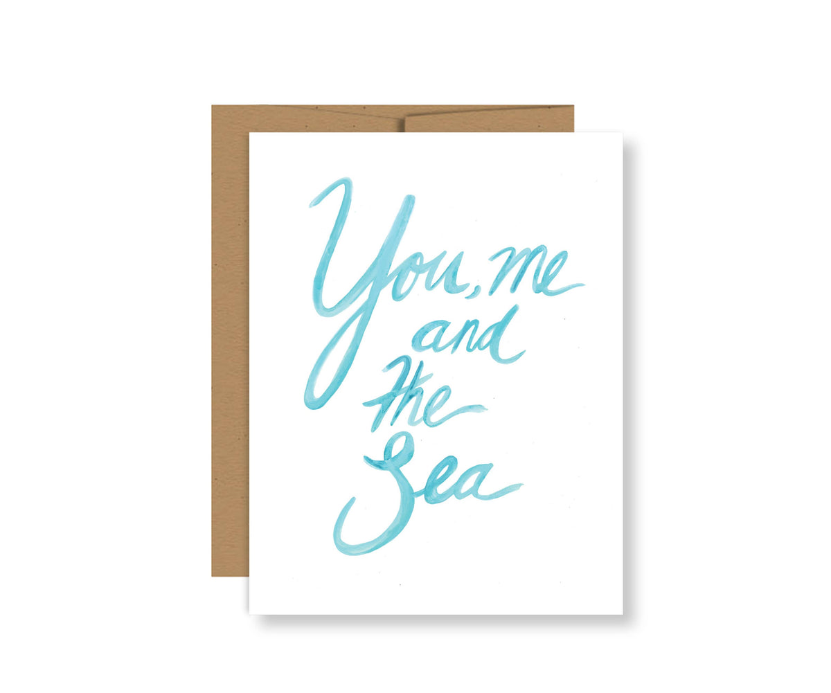 You Me and the Sea Coastal Greeting Card