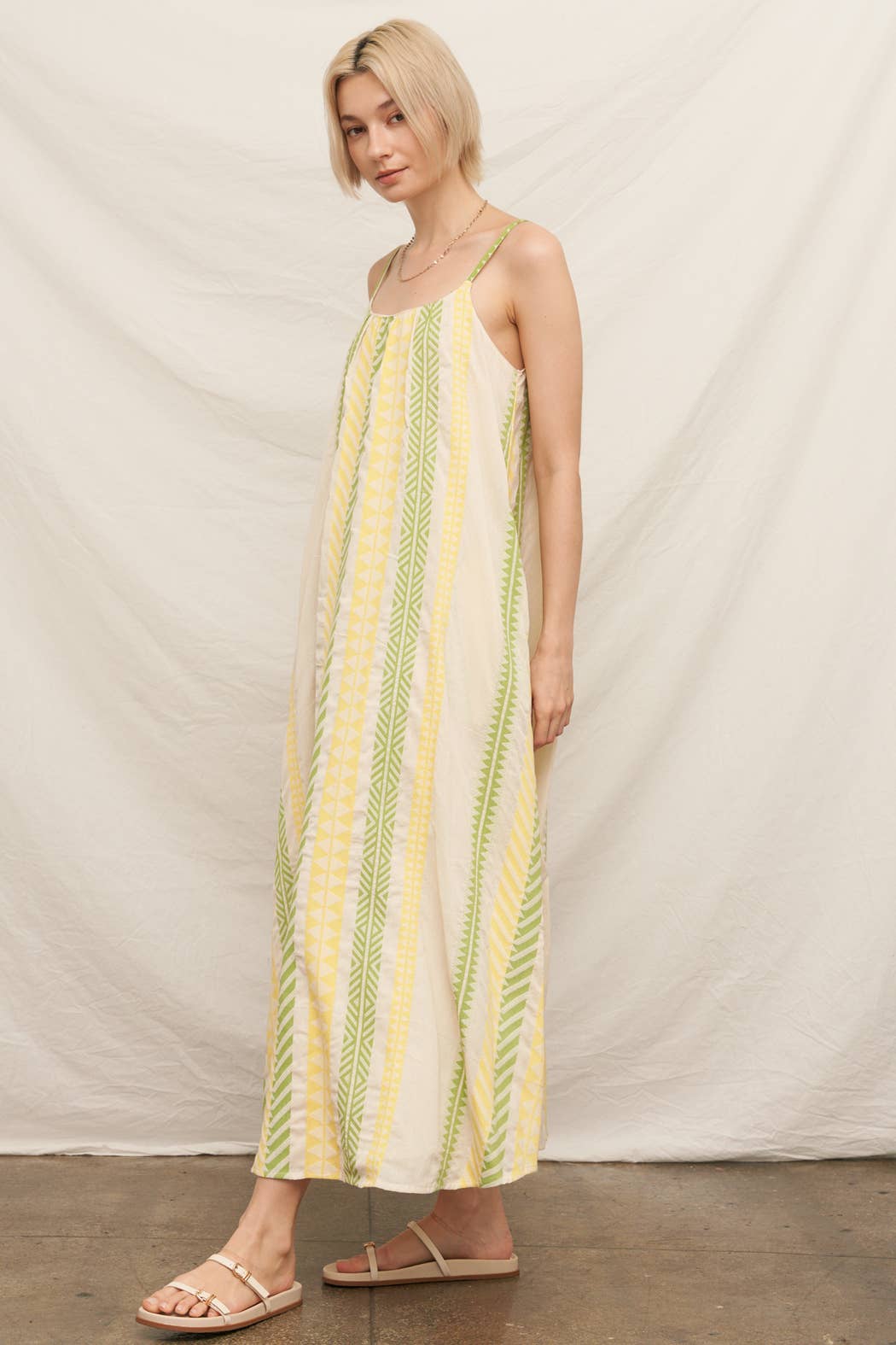 Embroidered Cami Maxi Dress