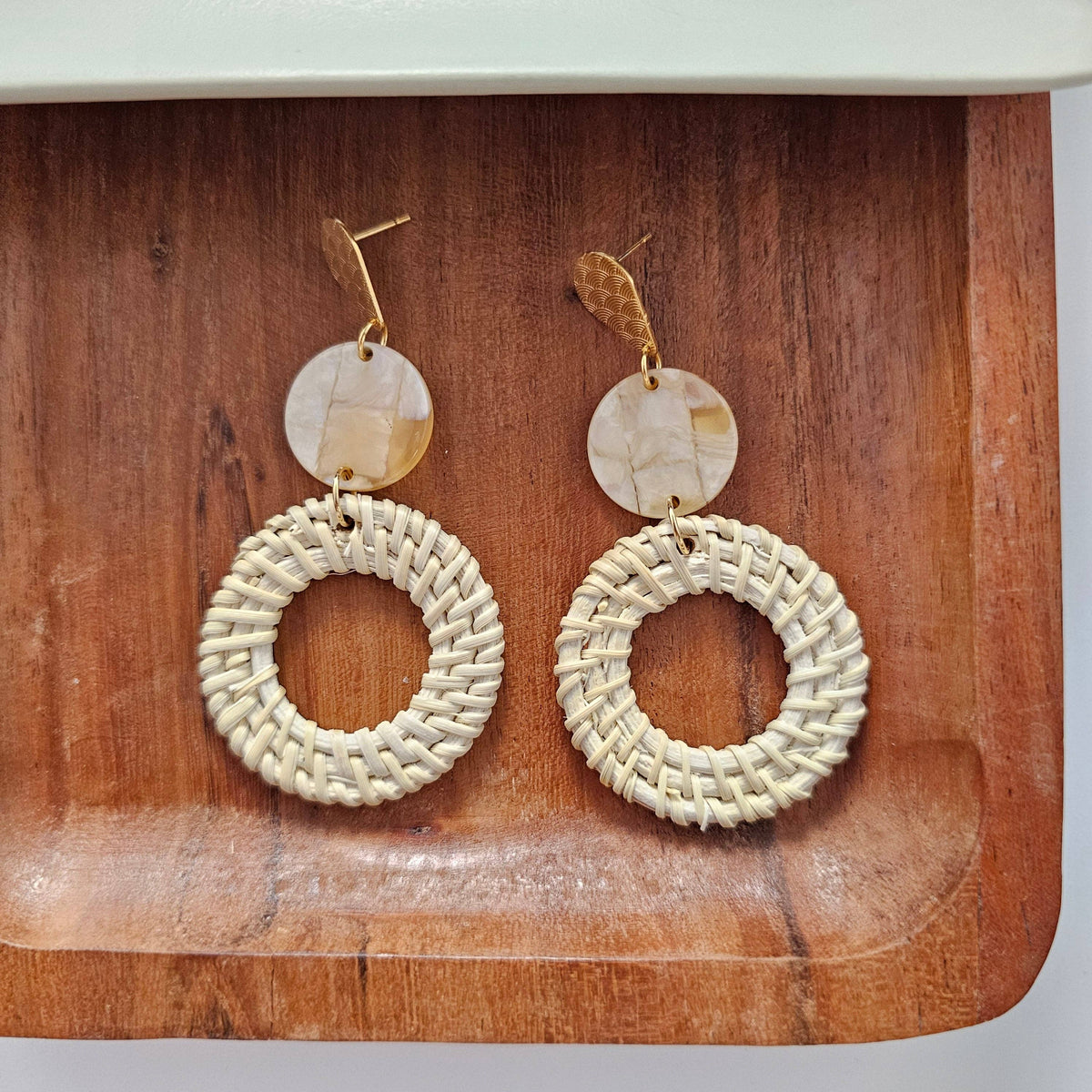 Lana Earrings - Light Rattan // Resort, Jewelry
