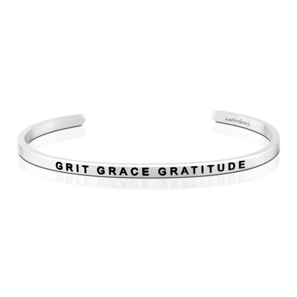 Grit Grace Gratitude bracelet - inspirational quote jewelry