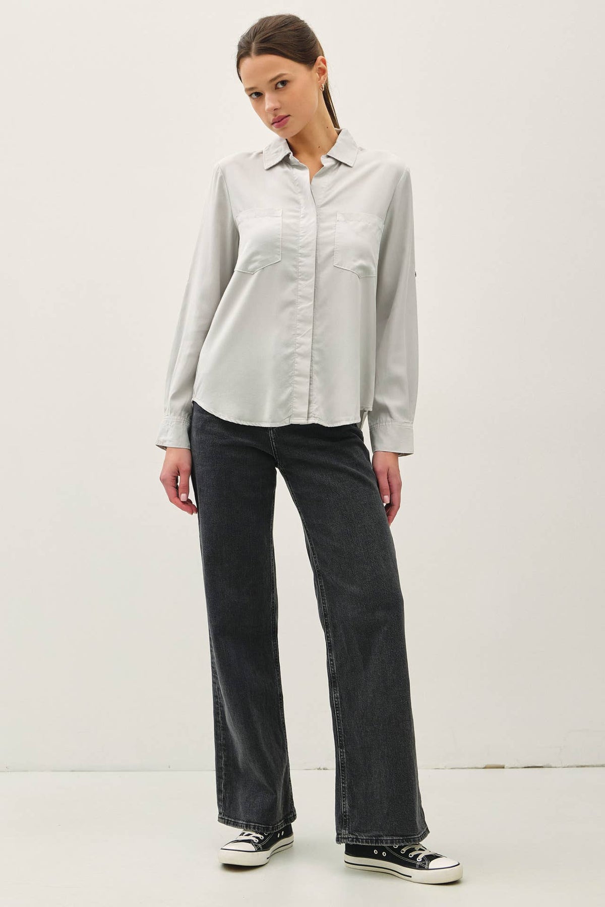 TENCEL ROLLED CUFF SHIRTS