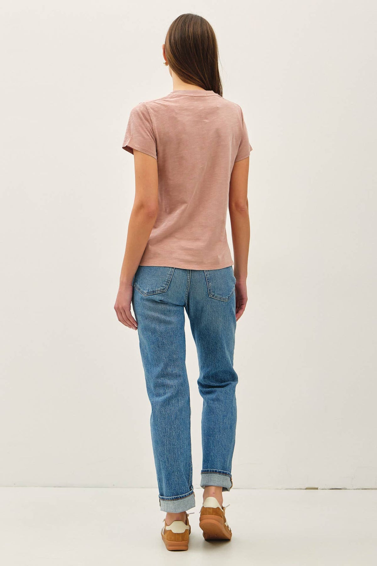 NEW COLOR-CLASSIC CUT ACID WASH COTTON T-SHIRT