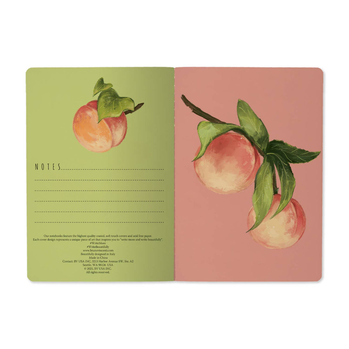 A5 Notebook - Peaches on the Tree