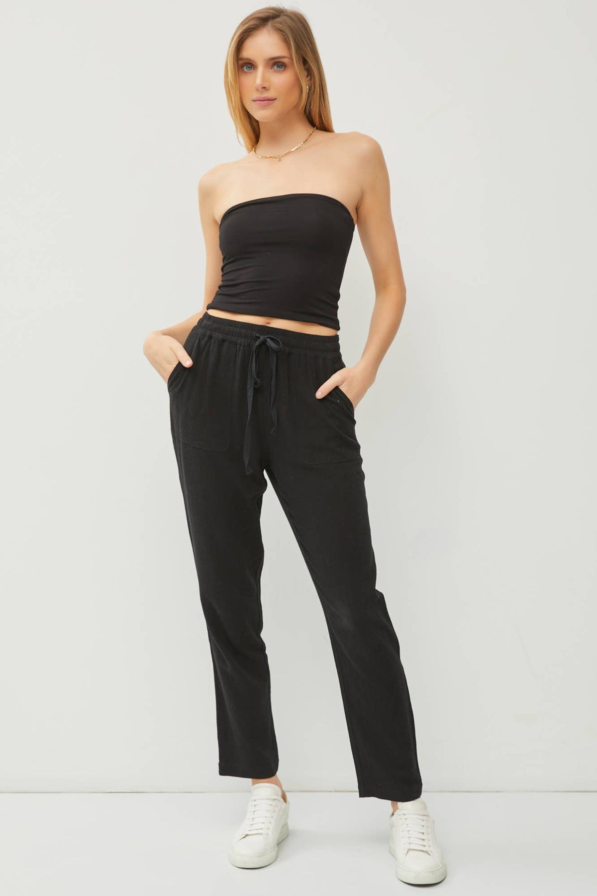 LINEN DRAWSTRING JOGGERS