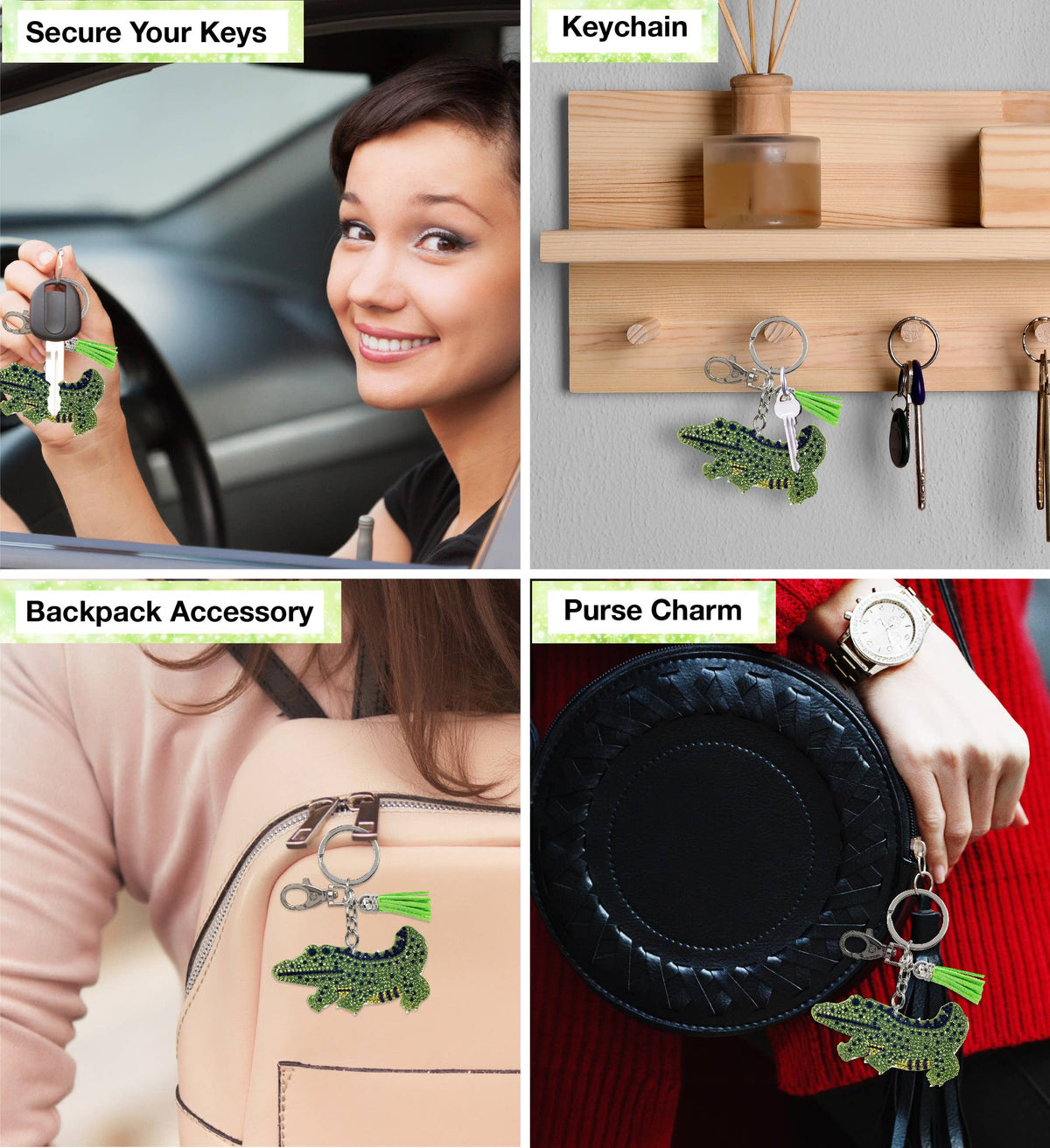 Sparkling Rhinestones Charm - Gator