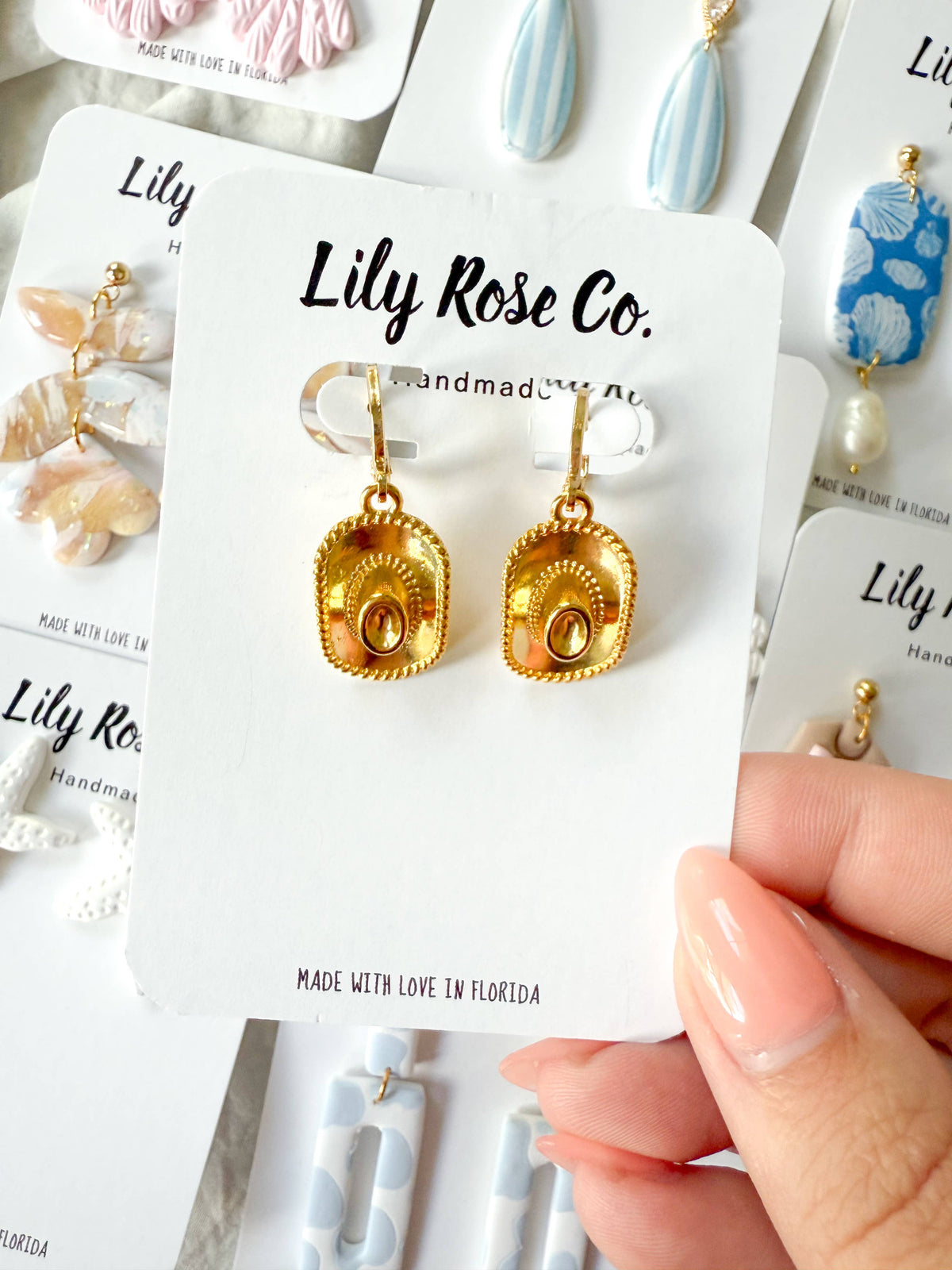 God Boot and Hat Earrings 
