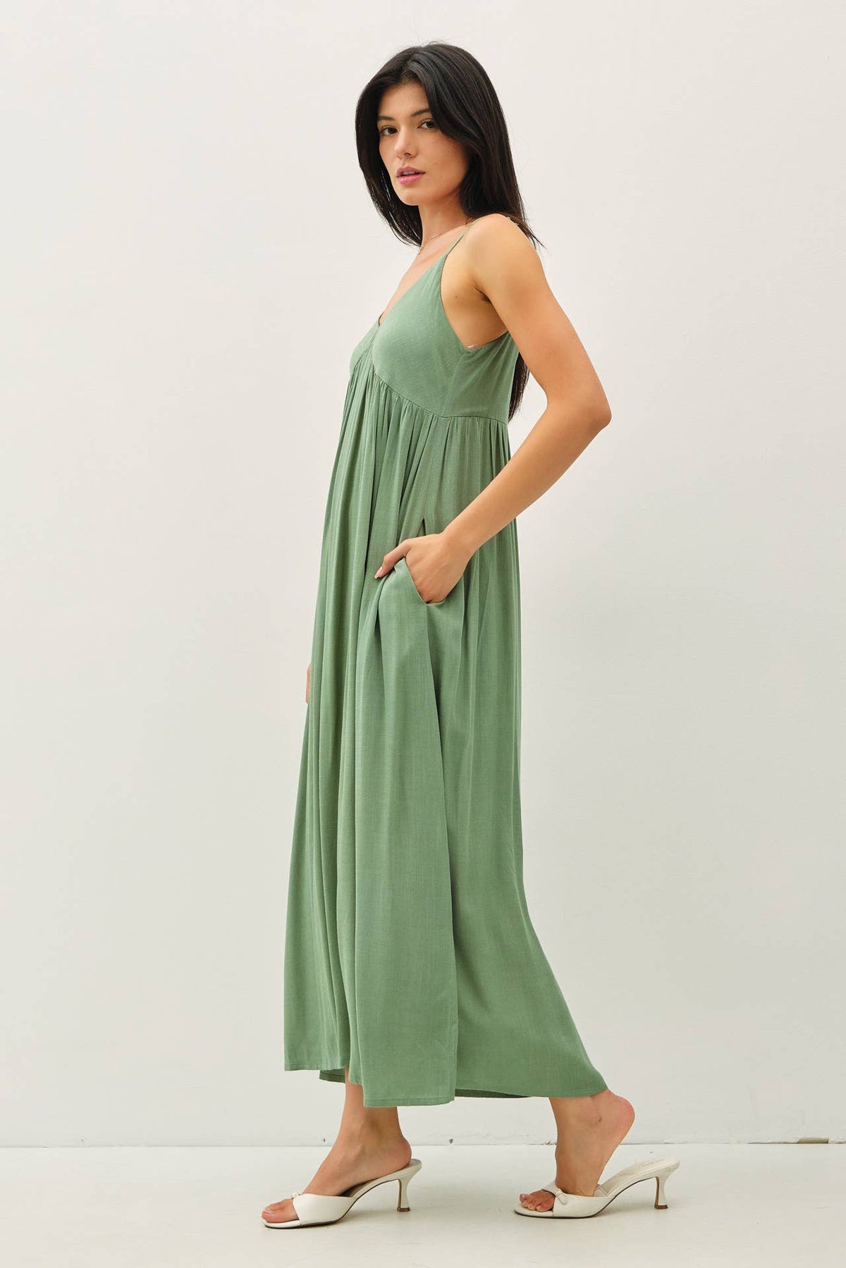 BREEZY BABY DOLL MAXI DRESS