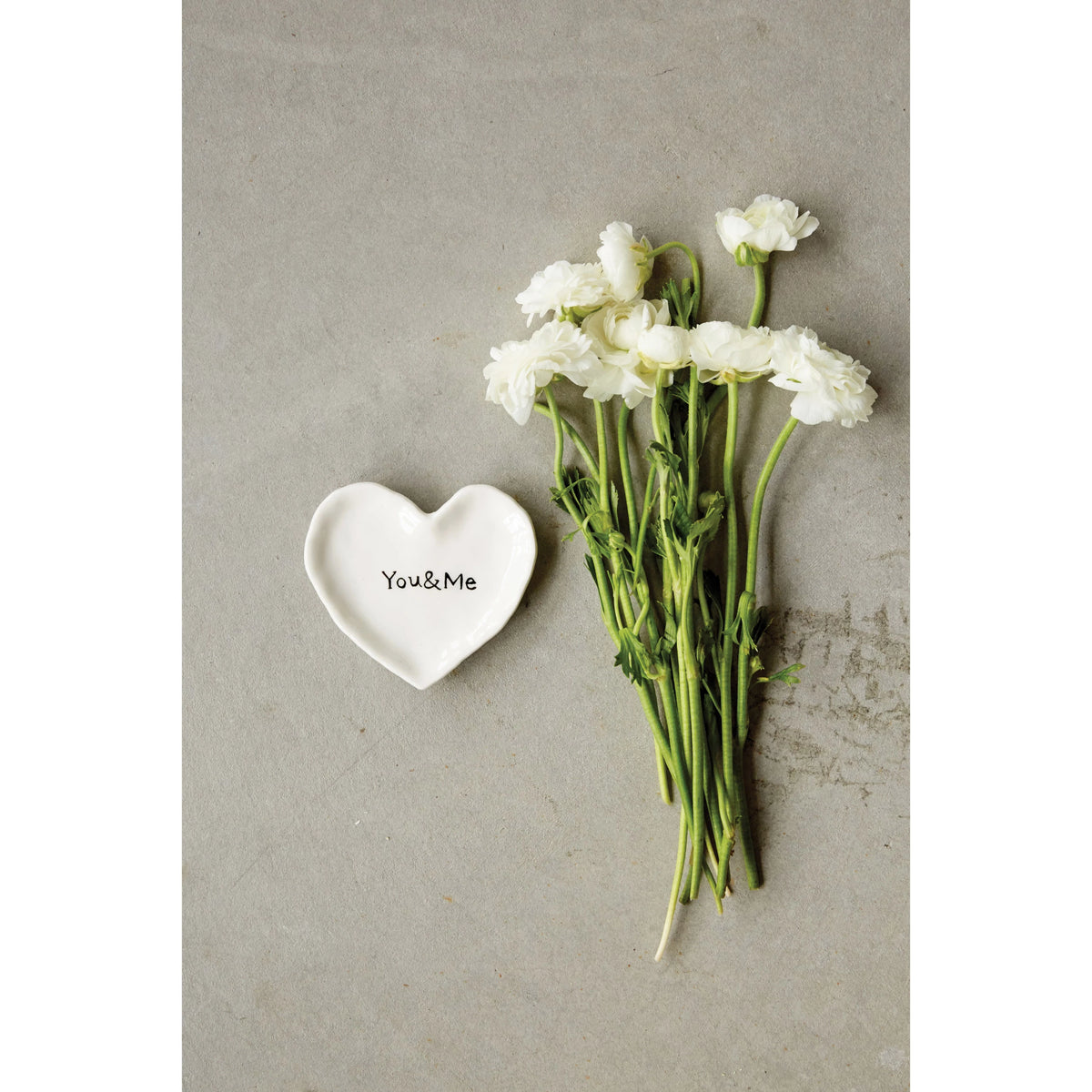 You & Me Ceramic Heart Dish