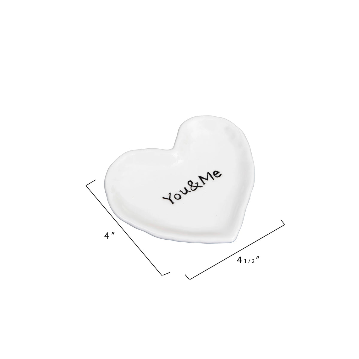 You & Me Ceramic Heart Dish