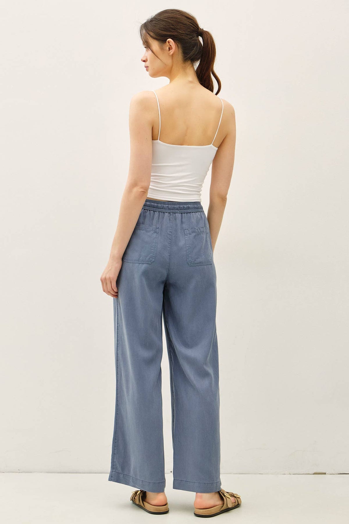 TENCEL WIDE LEG PANTS