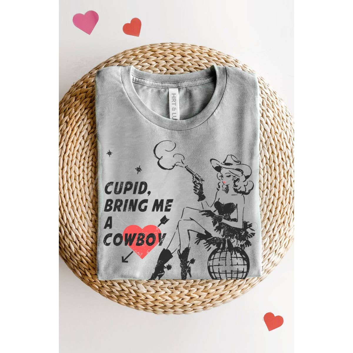 CUPID BRING ME A COWBOY MINERAL GRAPHIC TEE