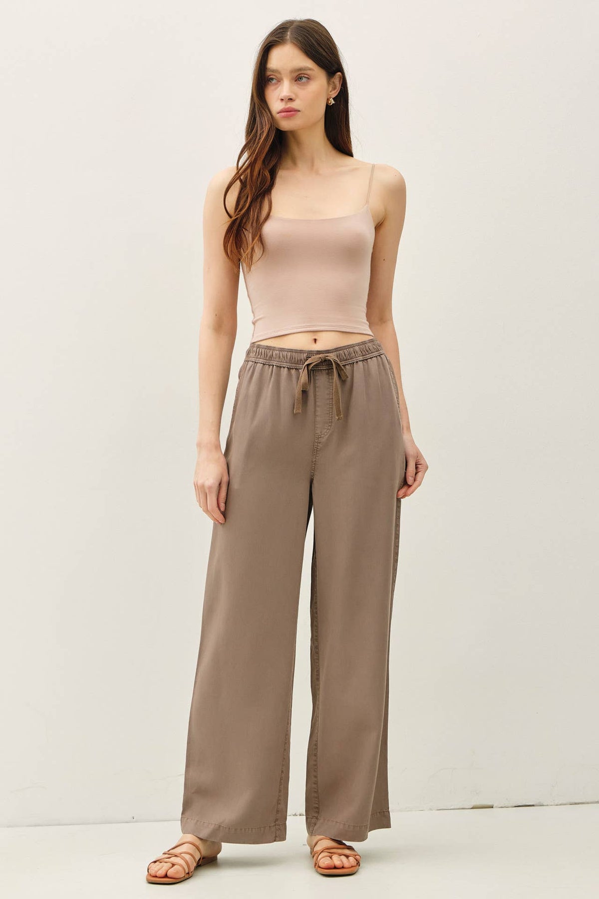 TENCEL WIDE LEG PANTS