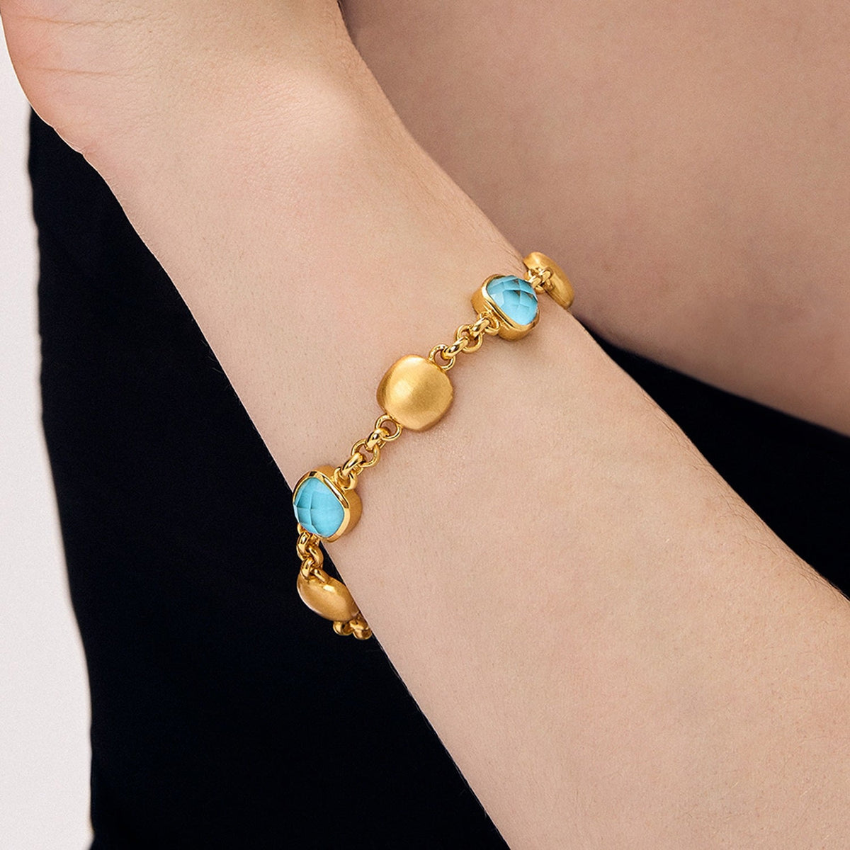 Monterey Chain Bracelet - Gold - Iridescent Turquo
